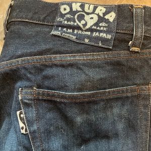Okura Raw Denim Regular Blue Jeans 32